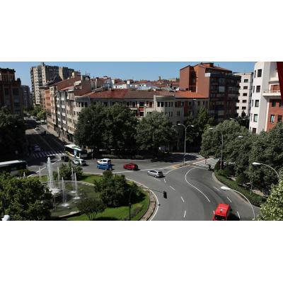 La plaza Príncipe de Viana de Pamplona ya es similar a una turborrotonda