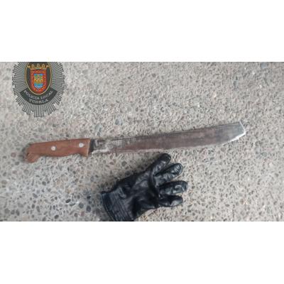 Detenido tras una pelea un joven de 20 años que portaba un machete
