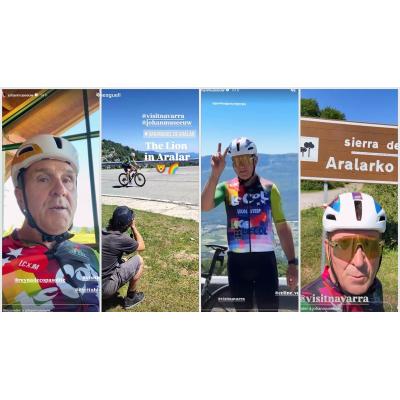 Johan Museeuw, ganador de tres París-Roubaix, de cicloturismo por Navarra