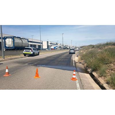 Vertido de aceite en el polígono Las Labradas de Tudela