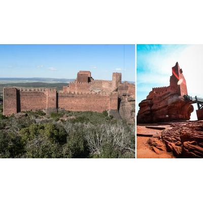 La fortaleza roja de Teruel que parece sacada de la India y perteneció a Pedro Ruiz de Azagra, señor de Estella