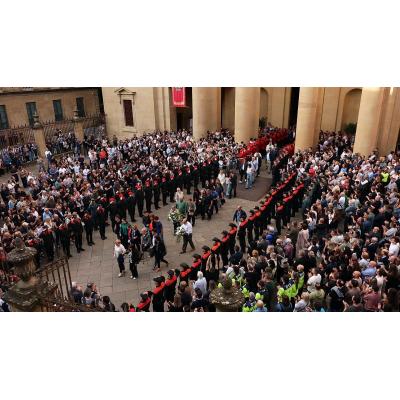 Fotos del funeral por los cinco policías forales en Pamplona