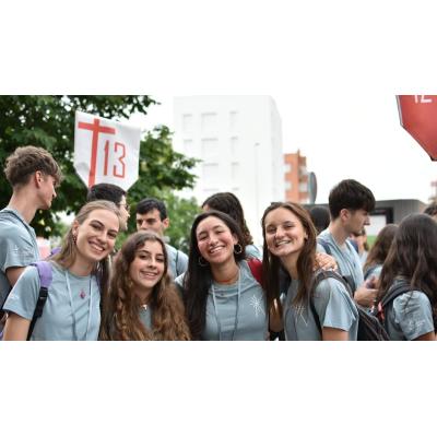 Fotos de los navarros que van a ver al papa a Madrid
