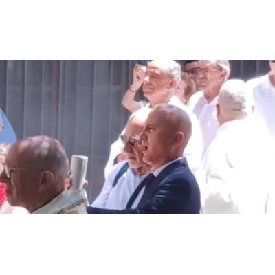 Interpretación del Panis Angelicus a la llegada a San Lorenzo de la procesión del Corpus Christi