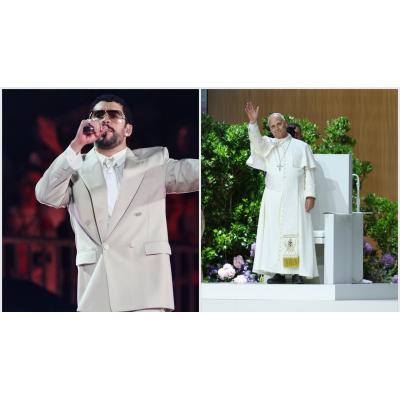 León XIV y Bad Bunny se encontraron este lunes en el Bernabéu