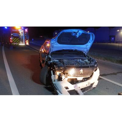 Herida leve en una salida de vía en Marcilla